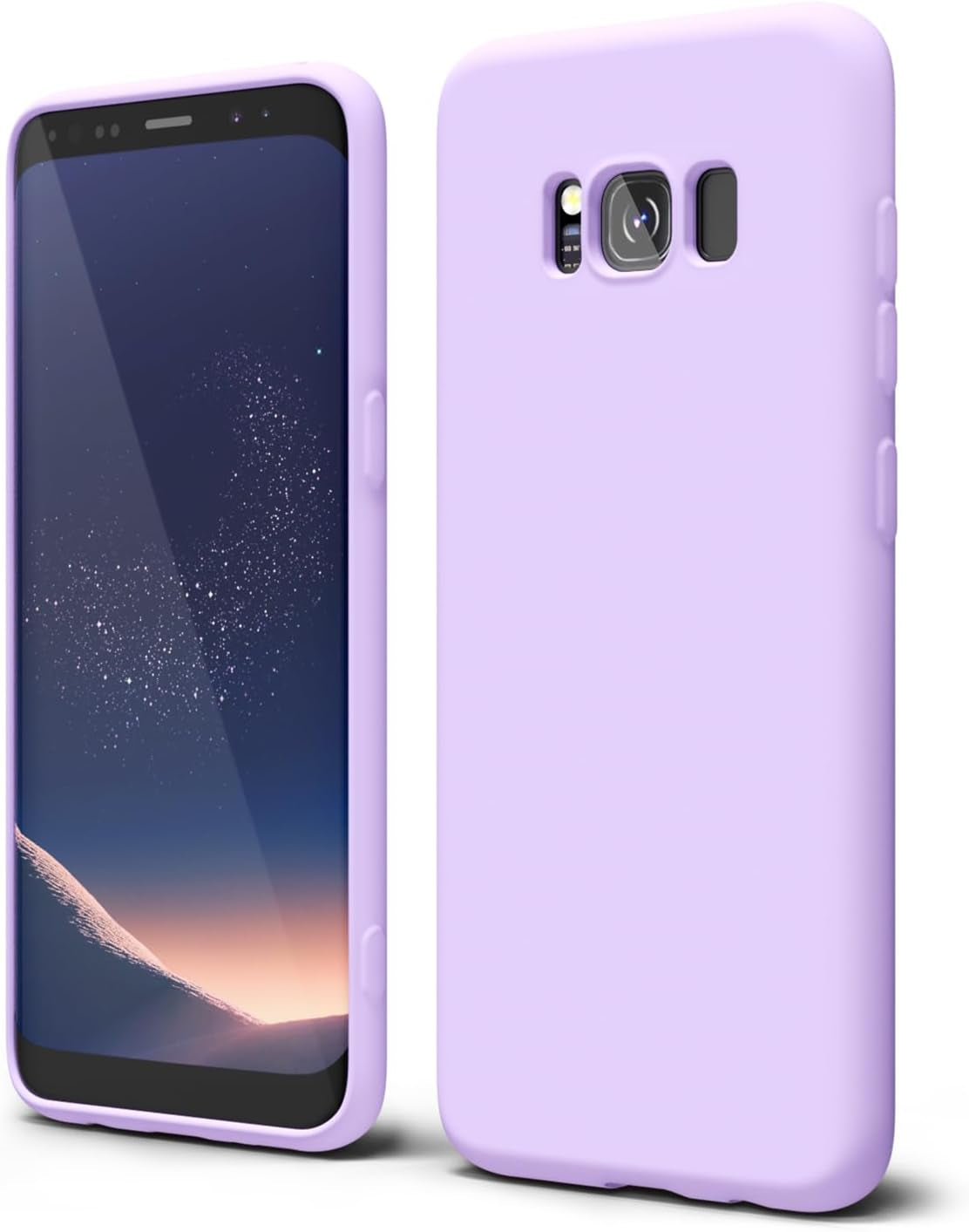 Oakxco for Samsung Galaxy S9 plus Phone Case Liquid Silicone Grip, Cute Thin Slim Soft Rubber TPU Plain Smooth Gel Cover for Women Girl, Matte Solid Protective & Shockproof, Aqua Sky Baby Light Blue  Oakxco   