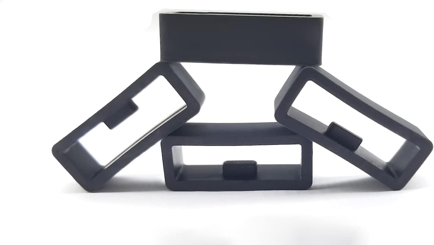 12-PACK Rubber Silicone Watch Band Compatible with Garmin Vivoactive/Forerunner Watch Strap Fastener Ring Security Loops 20Mm Black  YAQQ   