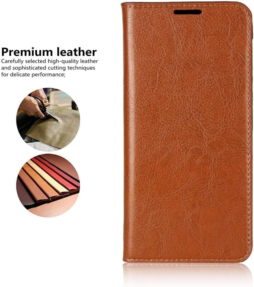 Icovercase for LG V40 Thinq Wallet Case with Card Slots Holder, Premium Leather Kickstand Feature Flip Folio Case Cover for LG V40 Thinq (Khaki)  iCoverCase   