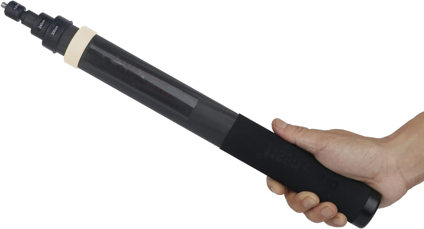 Extendable 36Cm-3M Carbon Fiber Invisible Selfie Stick for Insta360 Insta 360 ONE X3 X2 ONE RS ONE R ONE X for Gopro Panoramic Camera Accessories (Pink)  Lamgend Technology   