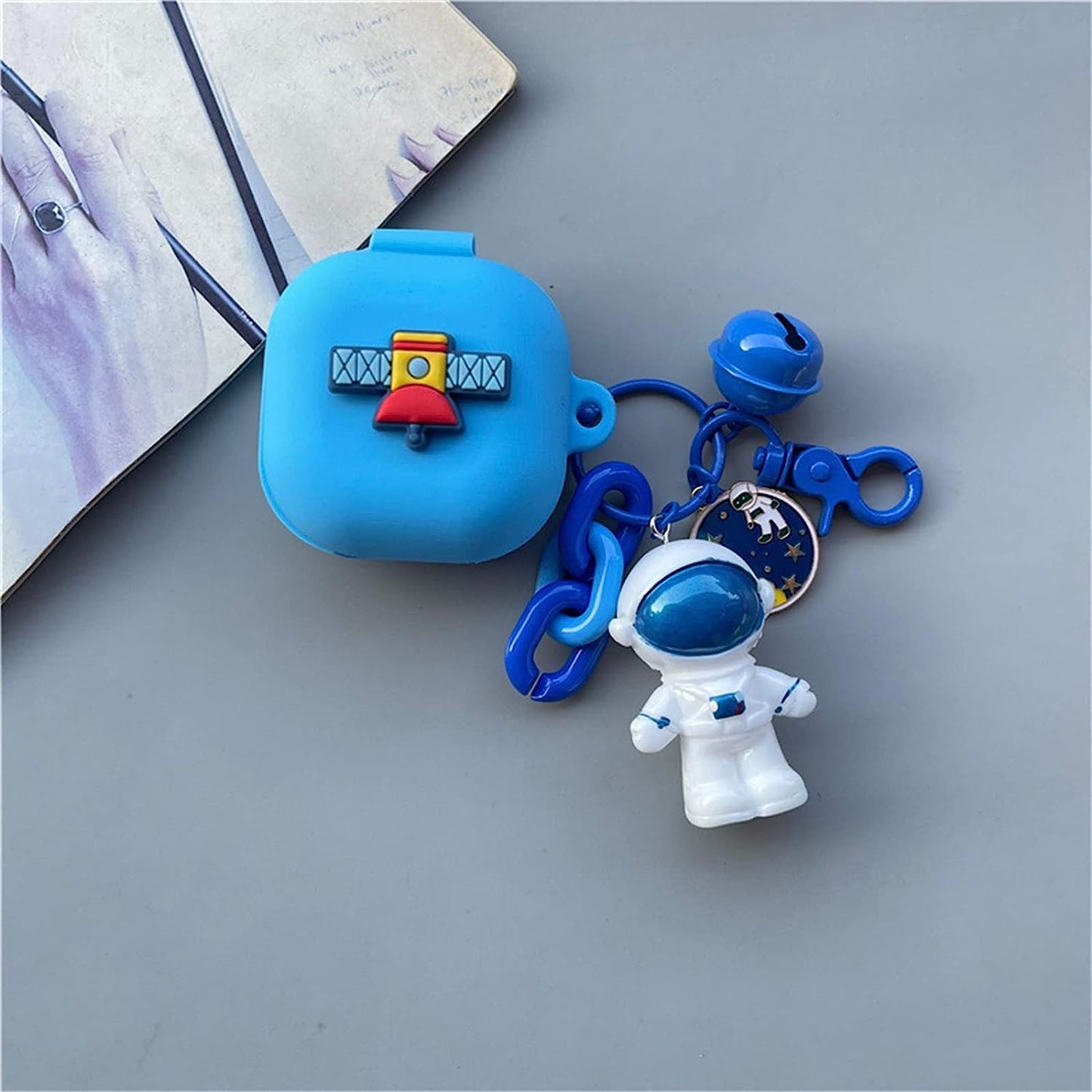 SKPY Cases for Samsung Galaxy Buds2 Pro/Buds 2/Buds Pro/Buds Live with Pendant, Cute Silicone Astronaut Cartoon Shockproof Cover for Girls Boys  SKPY   