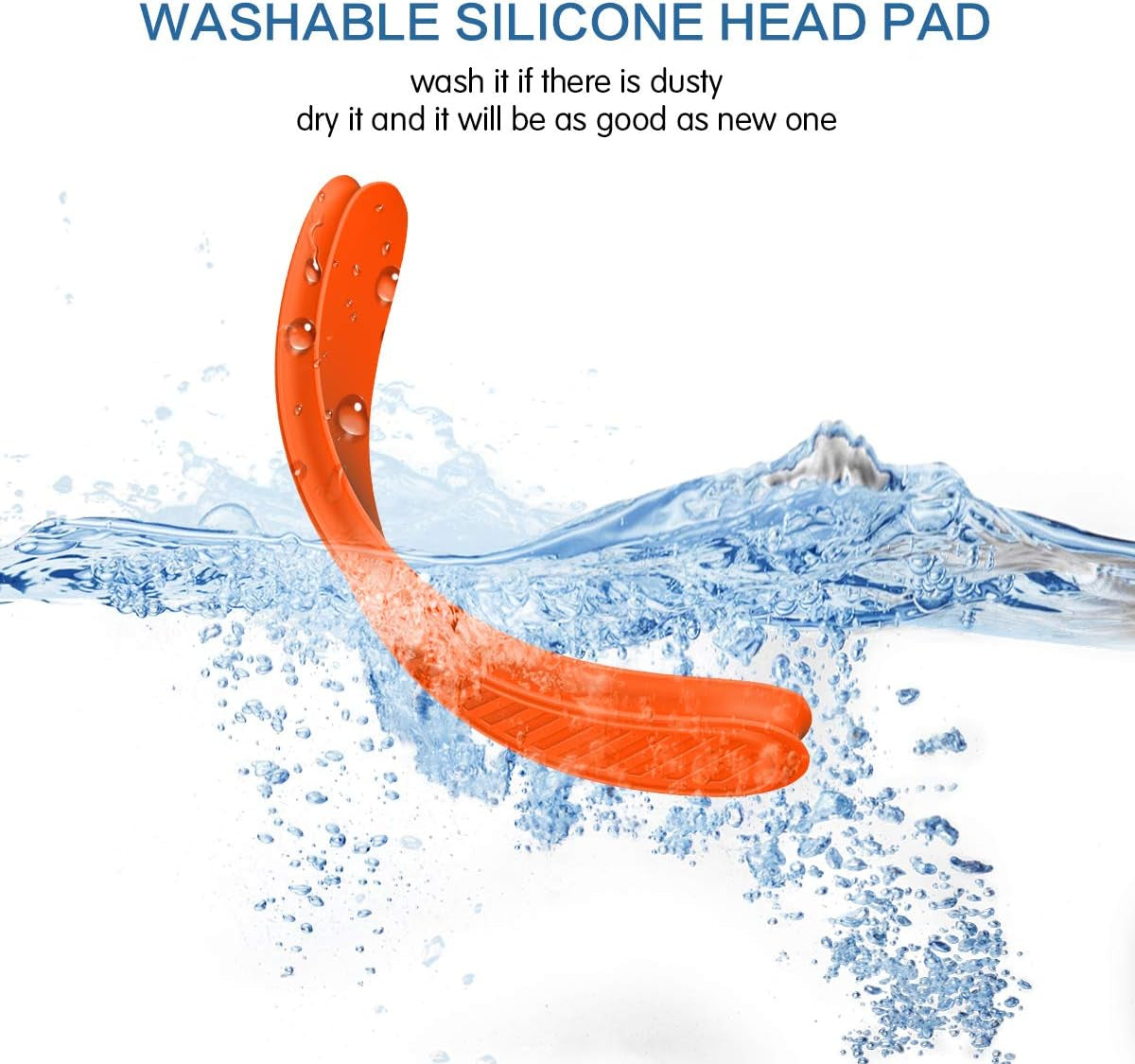 TOLUOHU Headband Cushion for Apple Airpods Max, Washable Soft Silicone Dustproof Airpods Max Headphones Accessories Compatible with Knit-Mesh Canopy(Orange)  TOLUOHU   