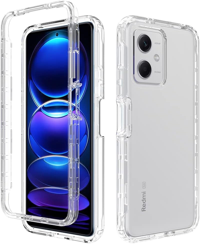 Pzwoxukhov Case for Redmi Note 12 Pro 5G Case Cover,Case for Xiaomi Poco X5 Pro High Transparency，Gradient Color,Anti-Drop Shock Absorption Case Black  Pzwoxukhov Transparent Redmi Note 12 5G / Xiaomi Poco X5 