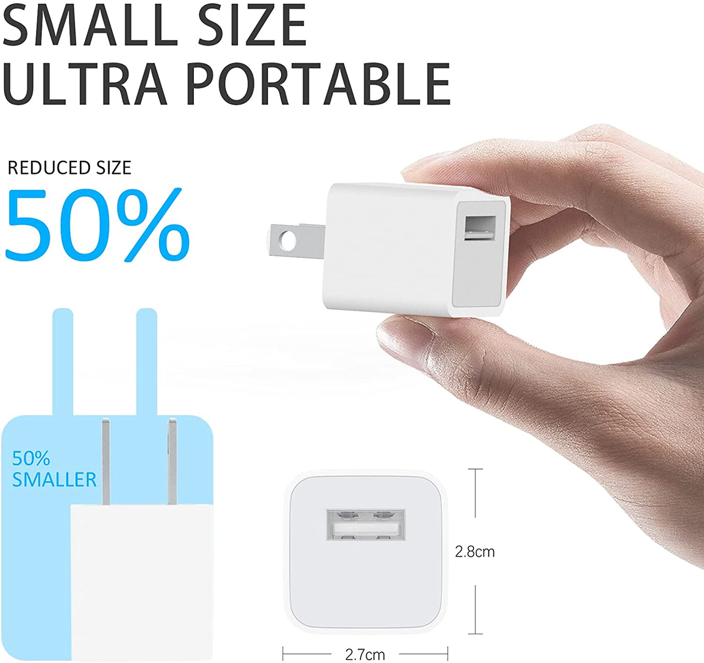 Plmuzsz (Apple Mfi Certified) Iphone Charger Cable, 3Pack Data Sync Charging Cords with 3Pack USB Wall Charger Travel Plug Adapter Compatible Iphone 12 Pro/11 Pro/Xs/Xr/X/8/8Plus and More  ZUQIETA   