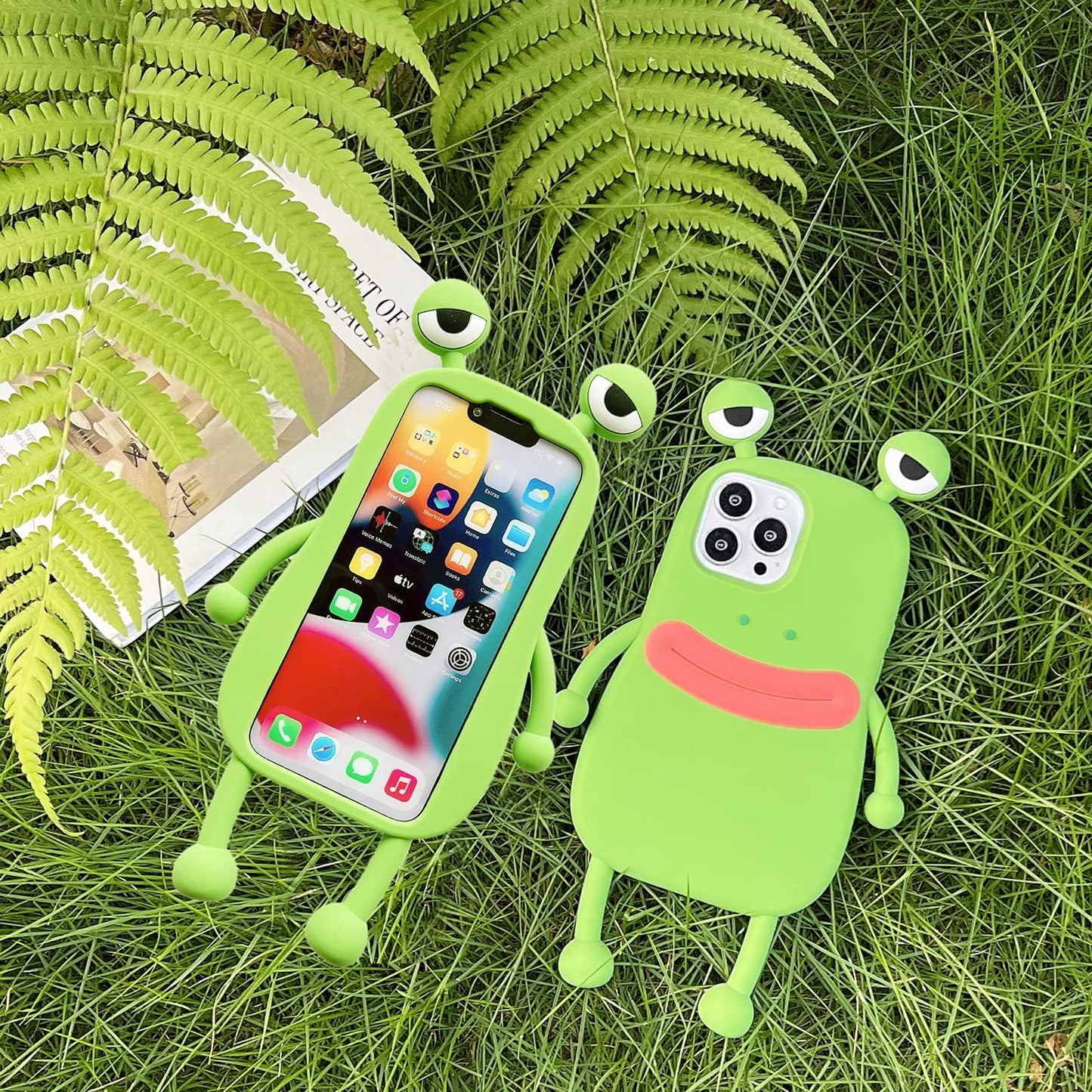 Yatchen for Iphone 12/12 Pro Kawaii Phone Case 3D Cartoon Cute Frog Phone Case Soft Silicone Unique Fun Cover Case for Women Girls Slim Fit Anti-Drop Protective Case for Iphone 12/12 Pro  Yatchen   