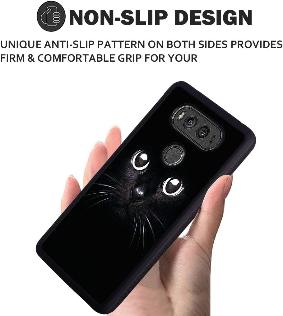 Case for LG V30/LG V30 Plus/Lg V30S/Lg V35/LG V35 Thinq, Slim Anti-Scratch TPU Rubber Protective Case Cover for LG V30 - Cute Cat Face  ChaTham   