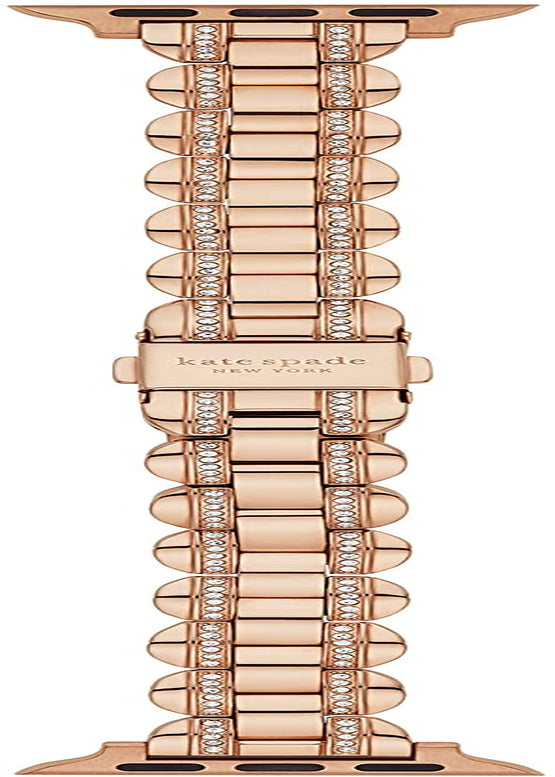 Kate Spade New York Interchangeable Stainless Steel Band Compatible with Your 38/40Mm Apple Watch- Straps for Apple Watch Series 8/7/6/5/4/3/2/1/SE  kate spade new york Rose Gold  
