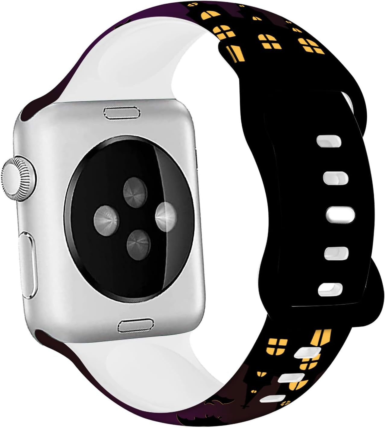 HYHMXB Chic Breathable Character Halloween Bands Compatible with Apple Watch 42Mm 44Mm 45Mm M/L,Grade Soft Silicone Sports Wristband Strap for Iwatch SE & Series 7/6/5/4/3/2/1 (Item 2)  HYHMXB   