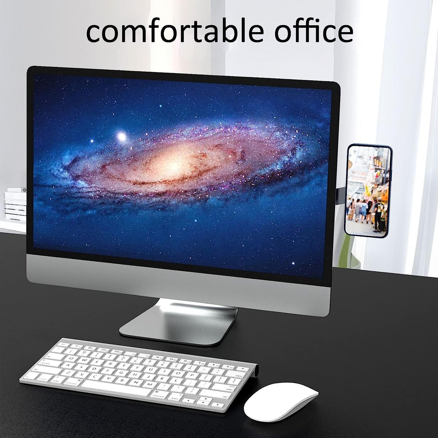 Zyyini Magnetic Laptop Phone Holder for Smartphones, Portable Adjustable Laptop Stand, Aluminum Alloy Magnetic Phone Monitor Mount for Tablet Computers  Zyyini   