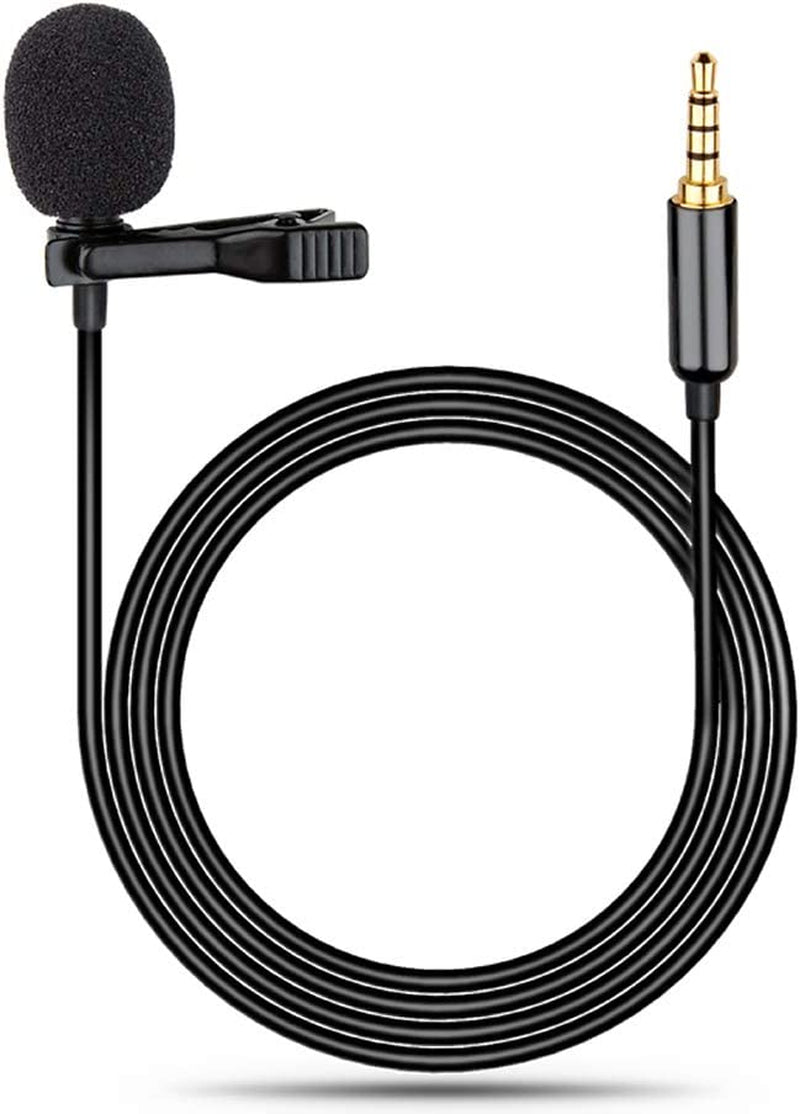 Enkarl Lavalier Lapel Microphone, Proffessional Omnidirectional Condenser Mic Compatible with Iphone Android Smartphone Video Recording Interview Youtube, Noise Cancelling Mic (Microphone Only)  Enkarl   