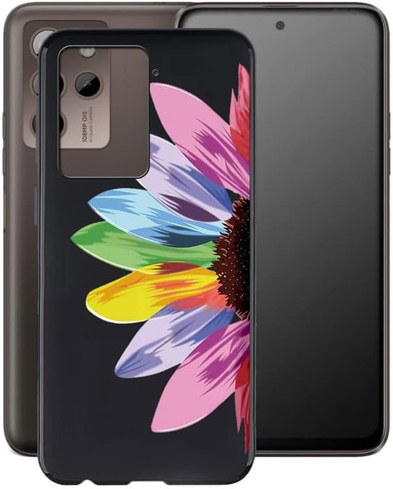 WIMSPEED Case for HTC U23 Pro (6.7"), Black Soft TPU Bumper Phone Case, Slim Shockproof Silicone Military Grade Drop Protective Shell for HTC U23 Pro - Camellia  WIMSPEED Sunflower  