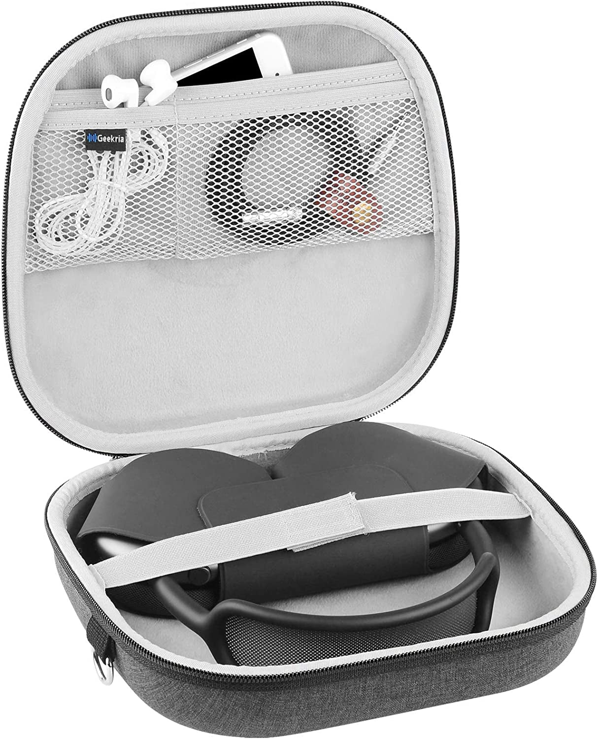 Geekria Shield Headphones Case, Compatible with Airpod Max Headphones Case, Replacement Hard Shell Travel Carrying Bag with Room for Smart Case and Accessories Storage (Dark Grey)  GEEKRIA   