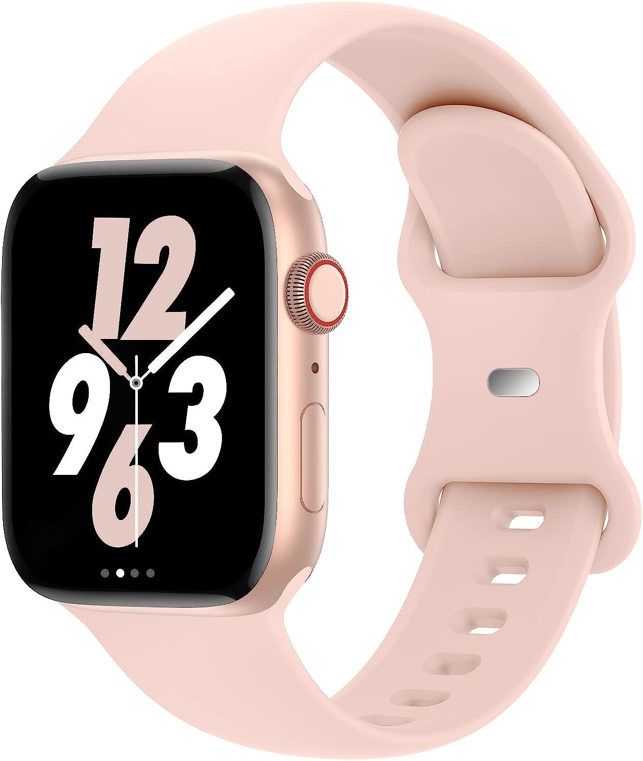 Acrbiutu Bands Compatible with Apple Watch 38Mm 40Mm 41Mm 42Mm 44Mm 45Mm 49Mm, Replacement Soft Silicone Sport Accessory Strap Wristbands for Iwatch Series Ultra 8/7/6/5/4/3/2/1 SE Women Men  Acrbiutu A,Pink Sand 38/40/41mm S/M 