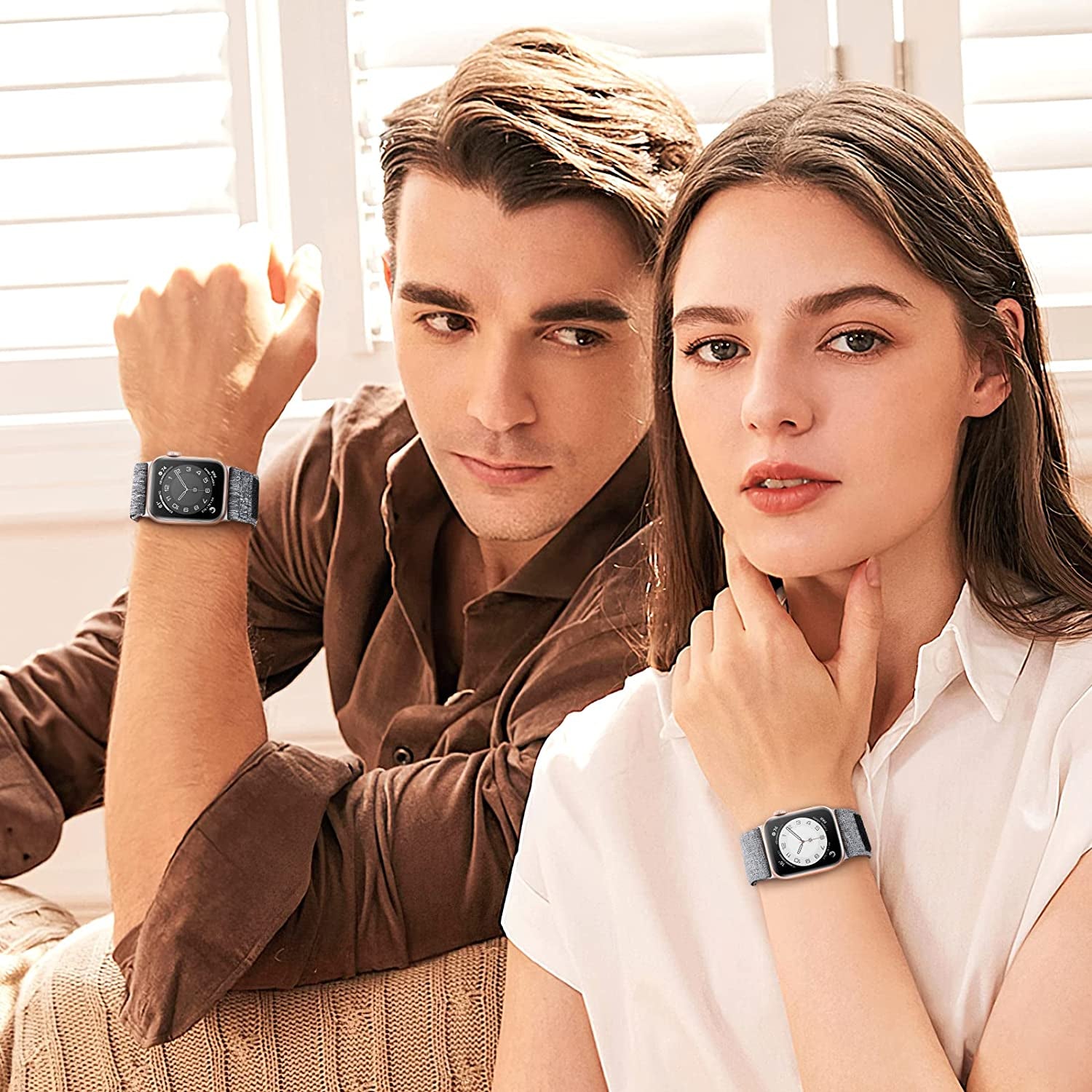 OYODSS Woven Fabric Cloth Band Compatible with Apple Watch Bands 38Mm 40Mm 41Mm 42Mm 44Mm 45Mm 49Mm, Adjustable Breathable Sport Strap for Iwatch Ultra Series 8/7/6/5/4/3/2/1 SE Women Men  OYODSS   