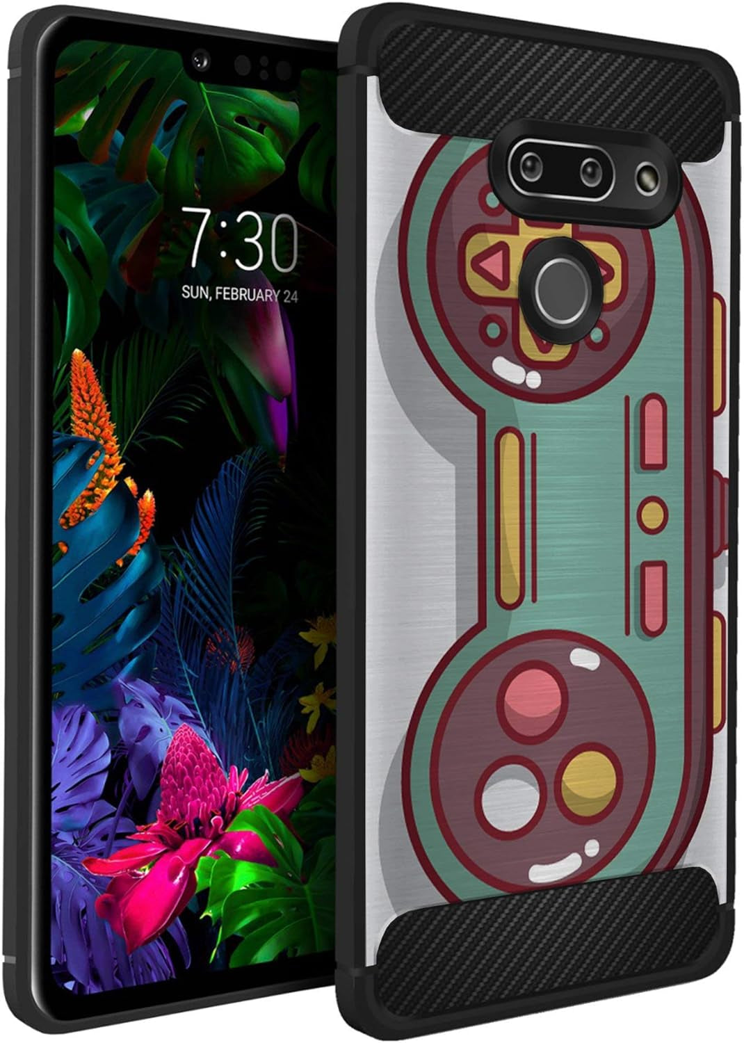 Casesondeck Case Compatible with [LG G8 Thinq/Lg G8] Pictorial Patterned TPU Design Case Flexible Slim and Elegant (Astronaut)  CasesonDeck Green Game Control  