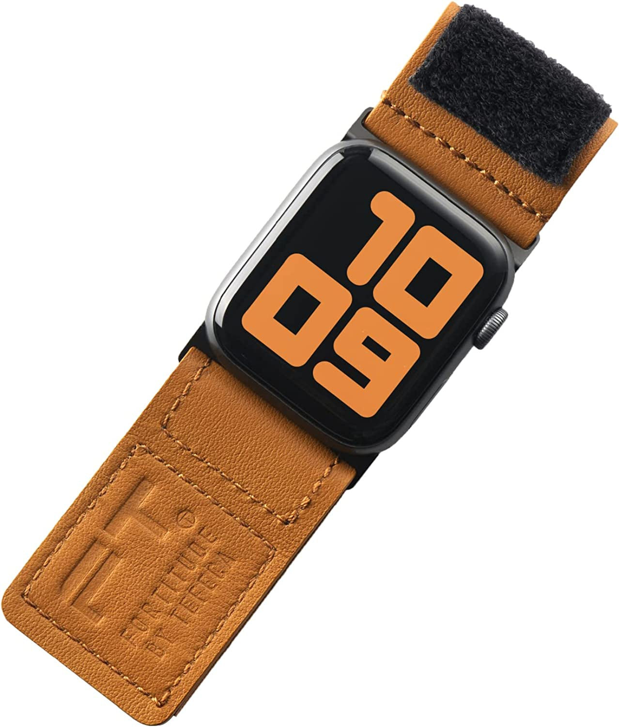 Tefeca Fortitude Series Adjustable Band for Apple Watch/Apple Watch Ultra  Tefeca Ultra Wide Calf Leather 49/45/44/42mm Extra Large 