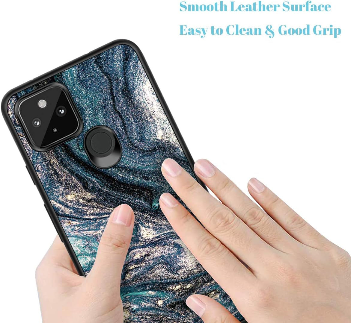 Pixel 4A 5G Case,Google Pixel 4A 5G Case,Casewind Marble Design Cute Thin Slim Fit Hard PC TPU Rugged Bumper Shockproof Hybrid Anti-Srcatch Protective Phone Case for Google Pixel 4A 5G,6.2",Navy Blue  Casewind   