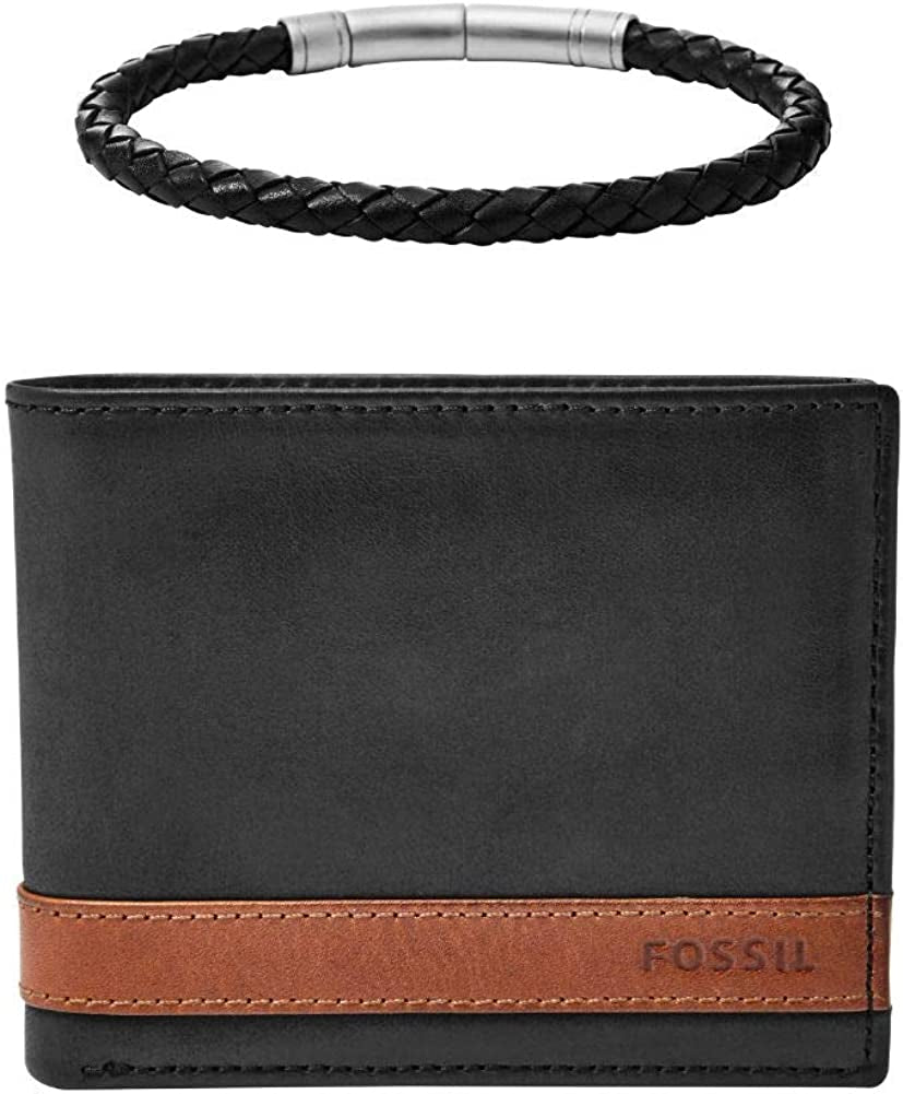Fossil Men'S Quinn Leather Bifold Wallet  Fossil   