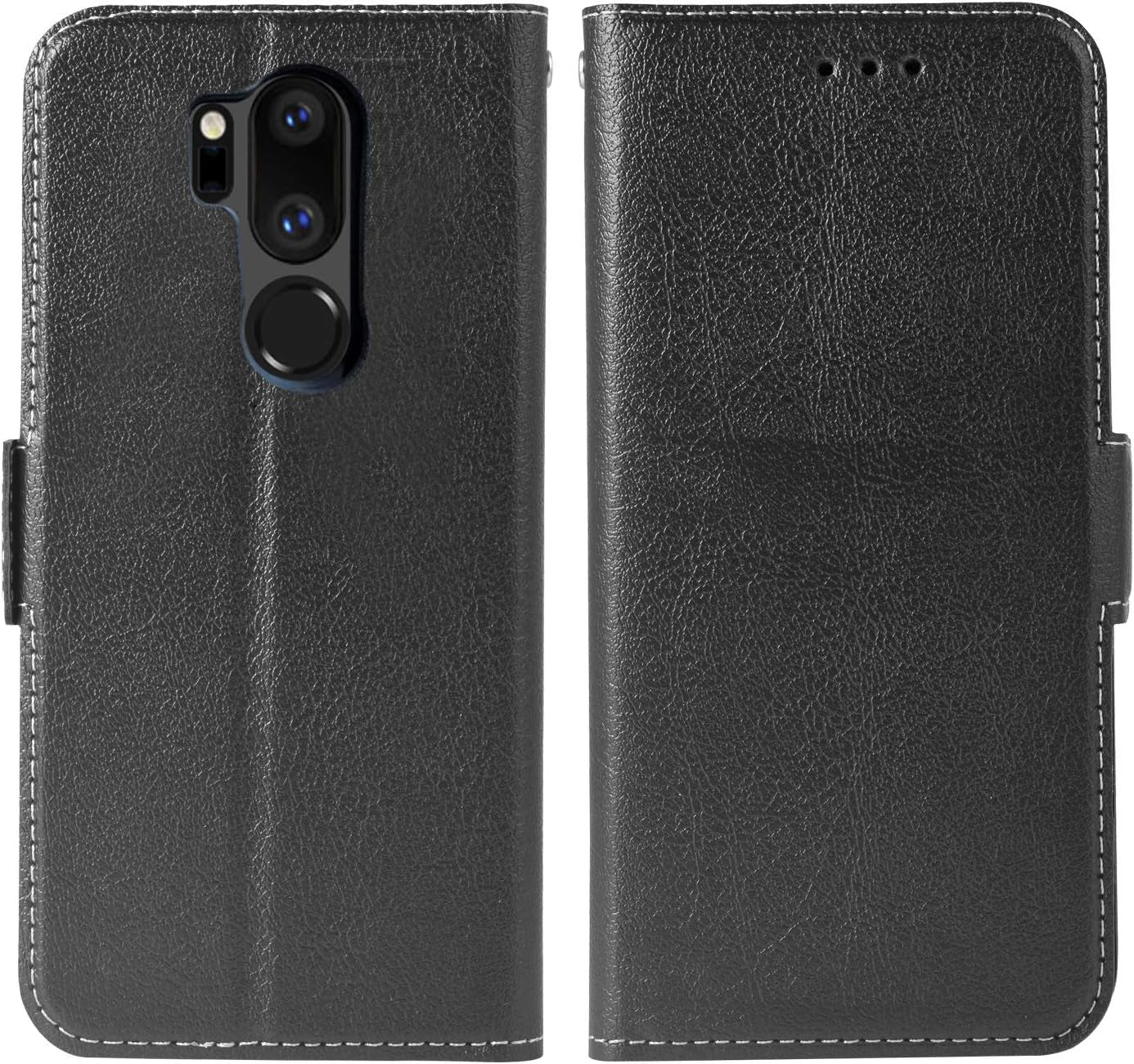 Phone Case for LG G7 Thinq Folio Flip Wallet Case,Pu Leather Credit Card Holder Slots Full Body Protection Kickstand Hard Hybrid Protective Phone Cover for LGG7 G 7 plus Thin Q G7+ Lgg7Thinq Black  WWAAYSSXA   