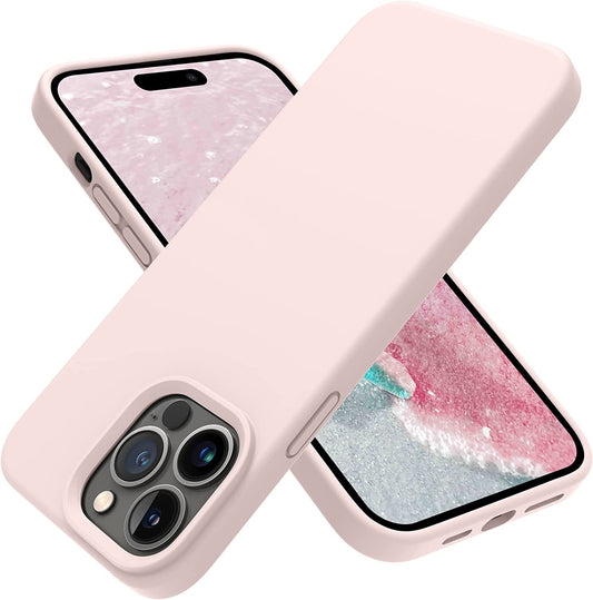 OTOFLY Designed for Iphone 14 Pro Max Phone Case, Silicone Shockproof Slim Thin Phone Case for Iphone 14 Pro Max 6.7 Inch (Chalk Pink)  OTOFLY Direct   