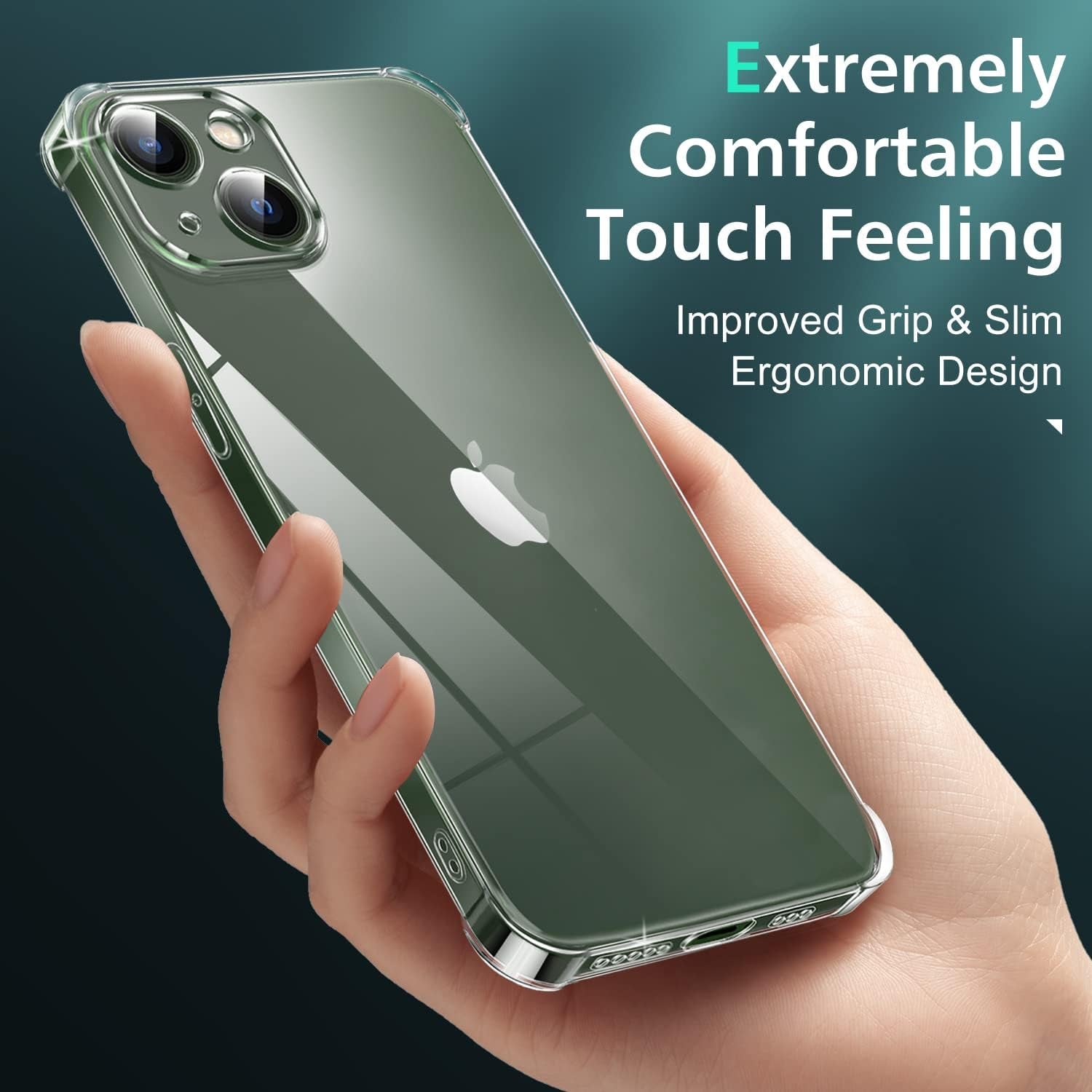 WISMURHI Crystal Clear Case for Iphone 13, [Never Yellow], [Airbag Protection], [Camera Protection], Silicone Phone Cover Case with Screen Protector, Slim Transparent Case Protective, 6.1''  WISMURHI   