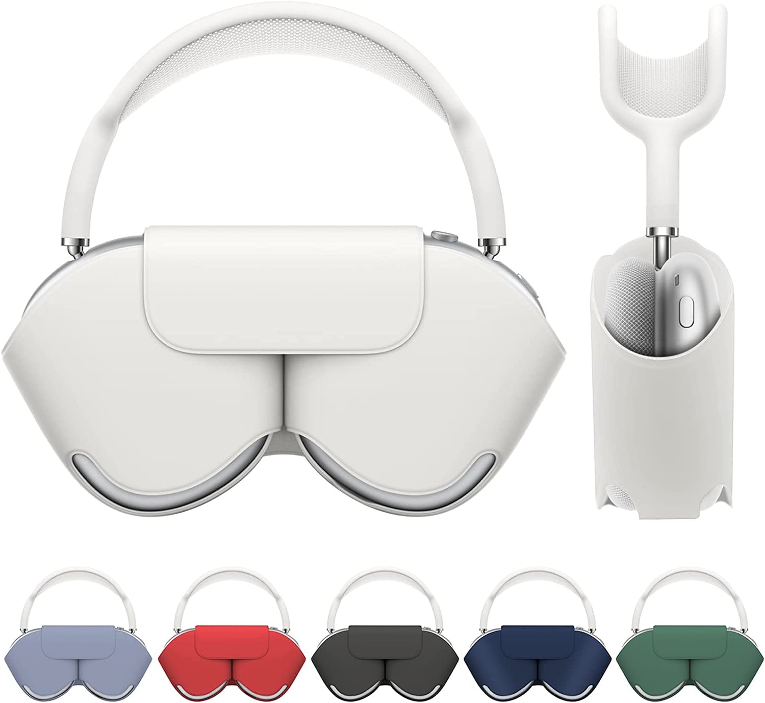 Airpods Max Case, Automatic Sleep Function Protective Headphones Case for Dust and Scratch, Automatic Sleep Function Protective Headphones Case for Dust and Scratch (Black)  CENMASO White  