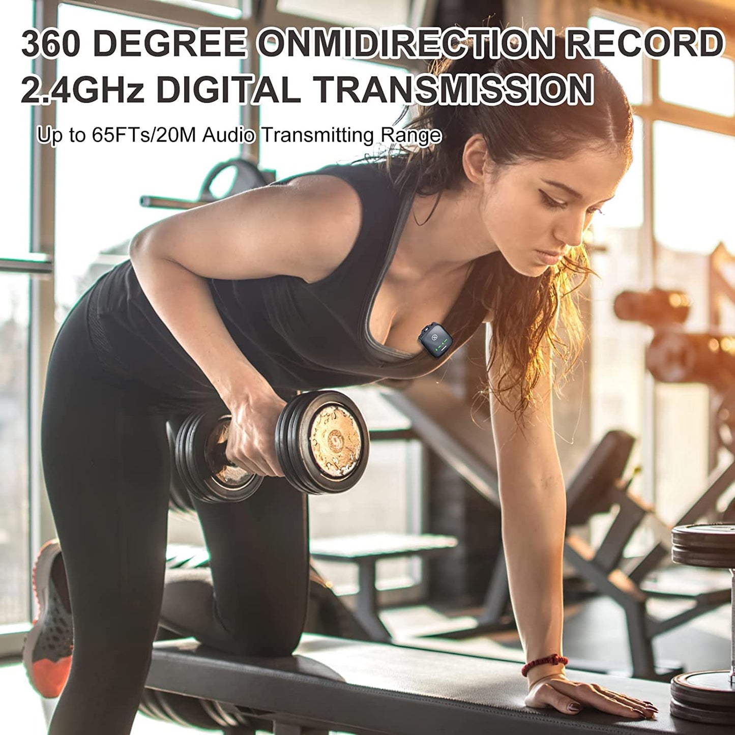 Betim Wireless Microphone, Lavalier Microphones Mini Mic with Transmitter and Receiver Real-Time Monitoring for Vlogging,Podcast,Video,Recording,Phones,Camcorders (One Channel)  BeTIM   