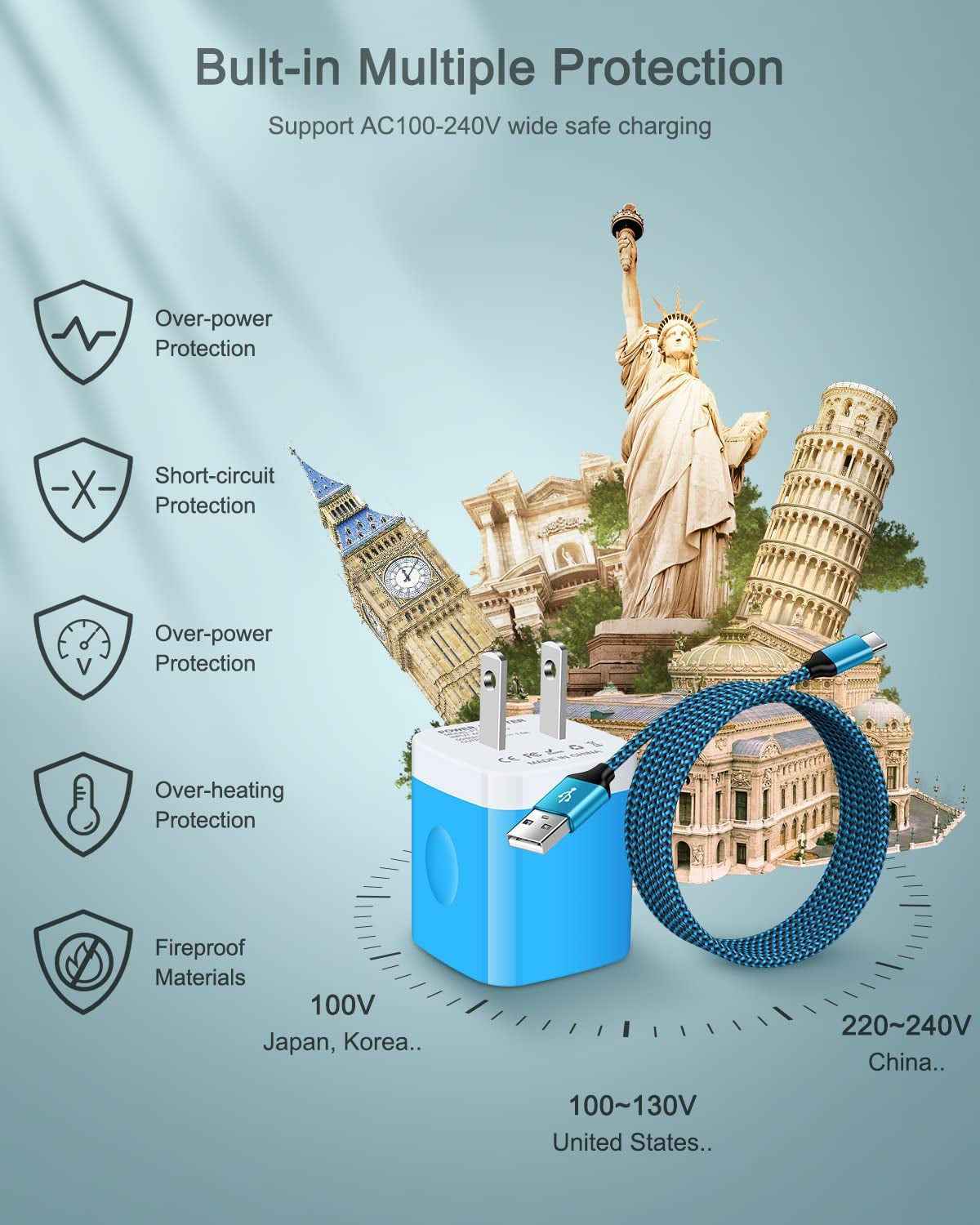 Android Charger for Samsung Galaxy S23 S22 Ultra S21+ S21 S20 Fe 5G S10 A12 A02S A03S A53 5G Note 20, Google Pixel 7 Pro 6 6A 5 5A USB C Charger Block +6 Ft Long USB to USBC Cable Fast Charging Type C  Shenzhen Putuo Technology Co.,Ltd   