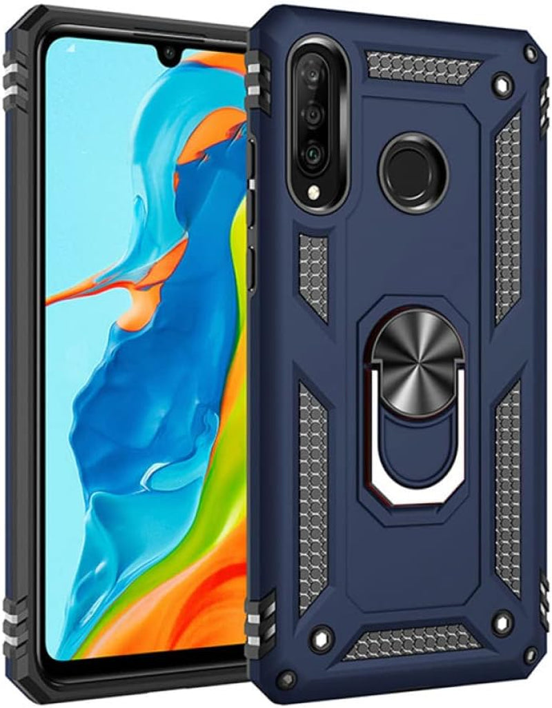 YOGISU for Huawei P30 Lite Shockproof Case for Huawei P40 Lite E Pro P30 Pro P20 Lite P Smart Z 5G Ring Holder Armor Phone Cover,Black,For P40 Pro  YOGISU Blue For P40 Lite 4G 