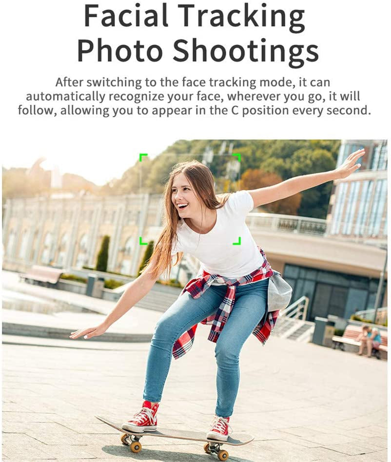 Ewcover Universal Phone Gimbal Stabilizer, 360 Degree Rotation Auto Face Tracking Smart Shooting Phone Holder  EWCover   