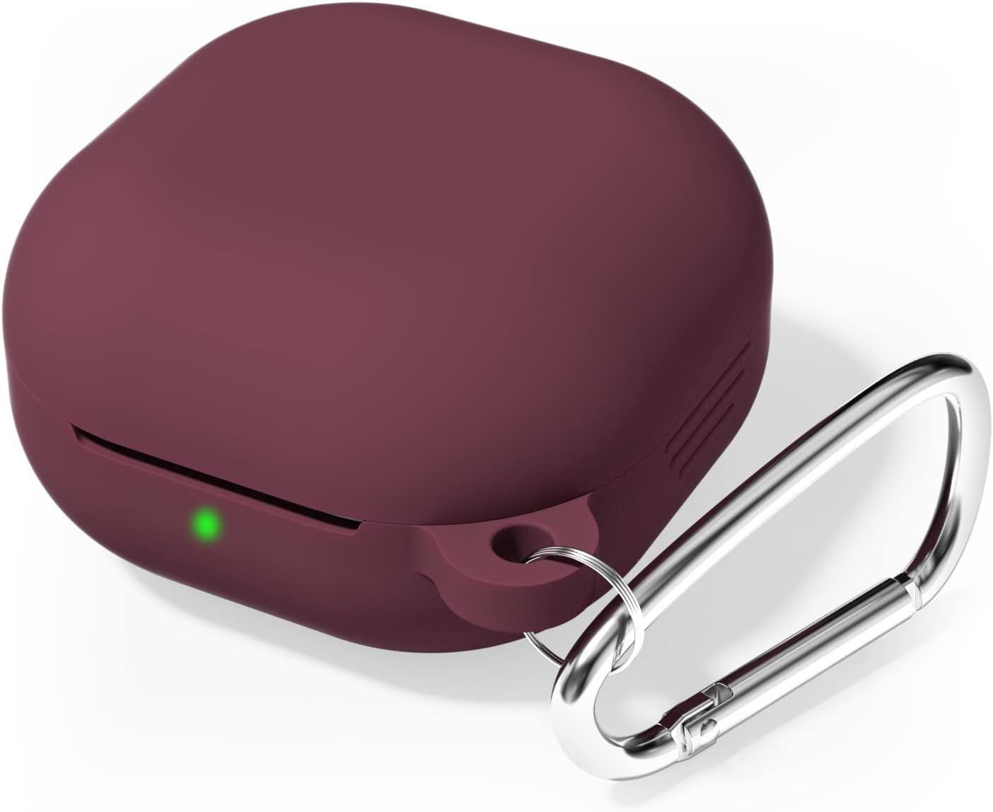 Oakxco Designed for Samsung Galaxy Buds 2 Pro Case (2022)/ Galaxy Buds Pro (2021)/ Buds 2/ Buds Live (2020) Cover Silicone Accessories, Protective Soft Rubber Case for Women Girl Cute, Burgundy  oakxco   