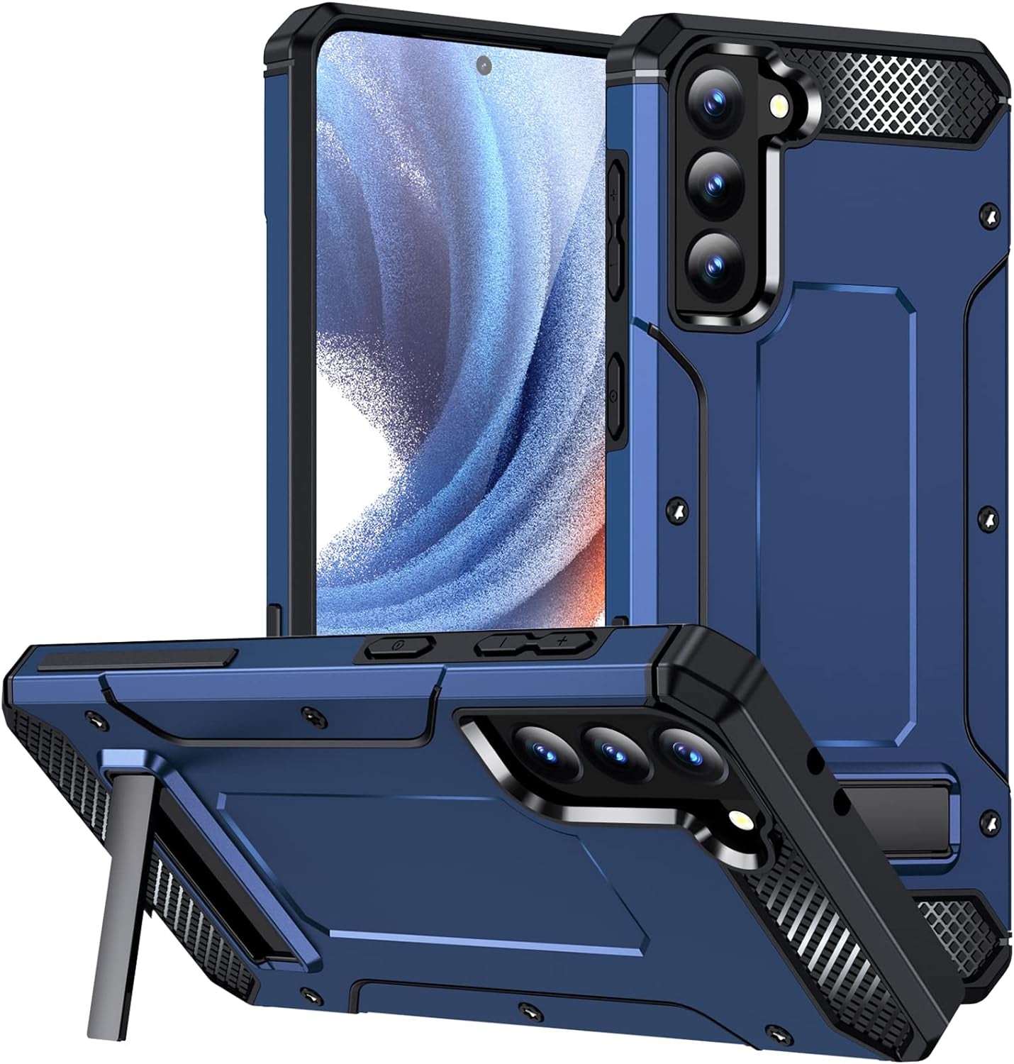 KOBBRAN Galaxy S21 plus Case for Samsung Galaxy S21 plus Case Military Grade Drop Shockproof with Metal Kickstand Stand Armor Protective Case for Galaxy S21 plus S21+ Phone Case (Blue)  KOBBRAN   