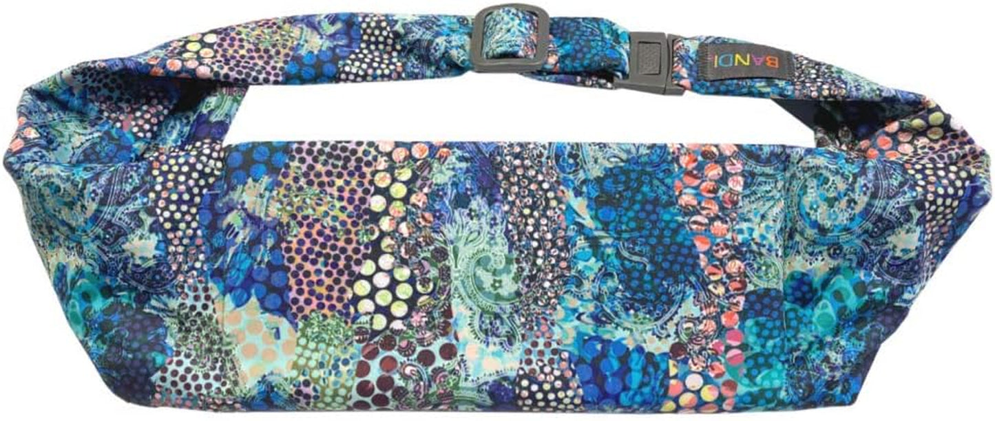 BANDI Large Travel and Running Belt, Securely Carry Keys, Phone, Medicine, Money or Food While You Exercise or Travel within Its Sleek 3 Pocket Design, Size 7.5 Inch by 3.5 Inch Black Solid One Size  BANDI WEAR LLC Rainforest  