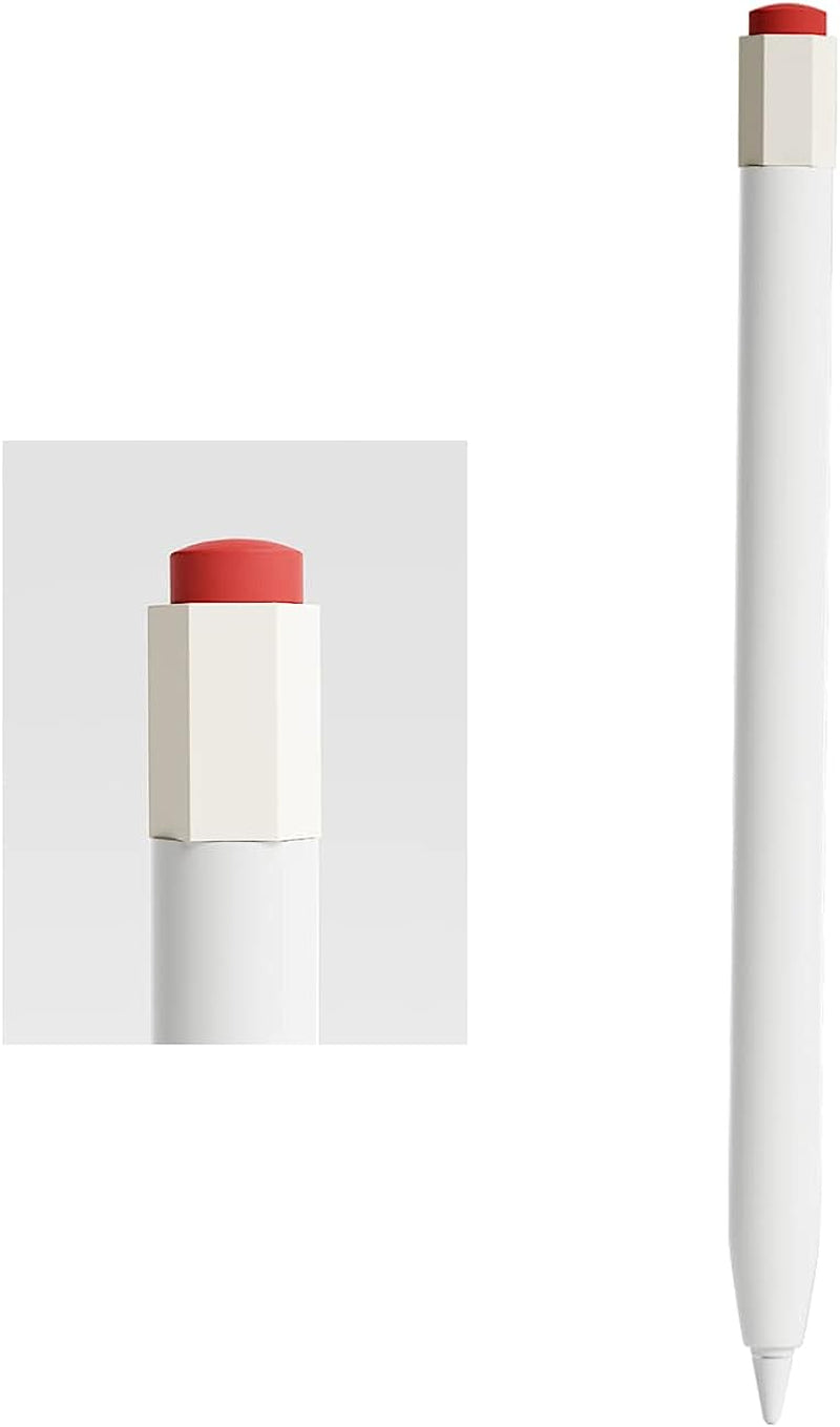 ELETIUO Silicone Case for Apple Pencil 1St Gen,Vintage Protective Grip Sleeve Cover,Compatible with Ipad Pro 9.7"/10.5"/12.9"  Litumfen White  