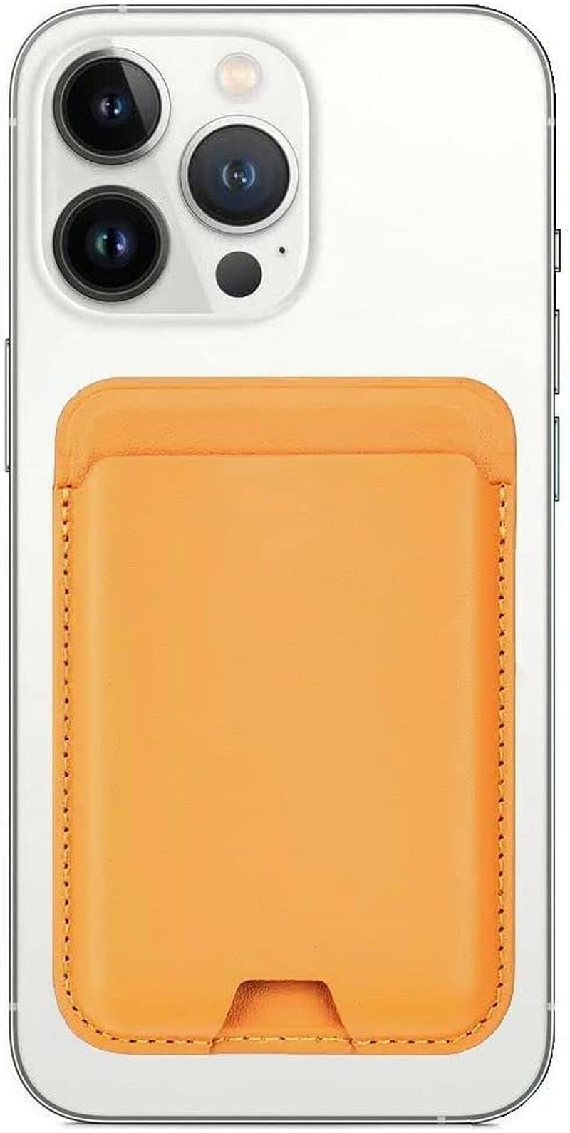 Open Slot Strong Magnetic Card Holder with Magsafe Wallet for Apple Iphone 14 Pro Max/14 Plus/14 Pro/14/13 Pro Max/13 Pro/13/13 Mini/12 Max/12/12 Pro/12 Mini, (Brown)  Tahamus California Yellow  