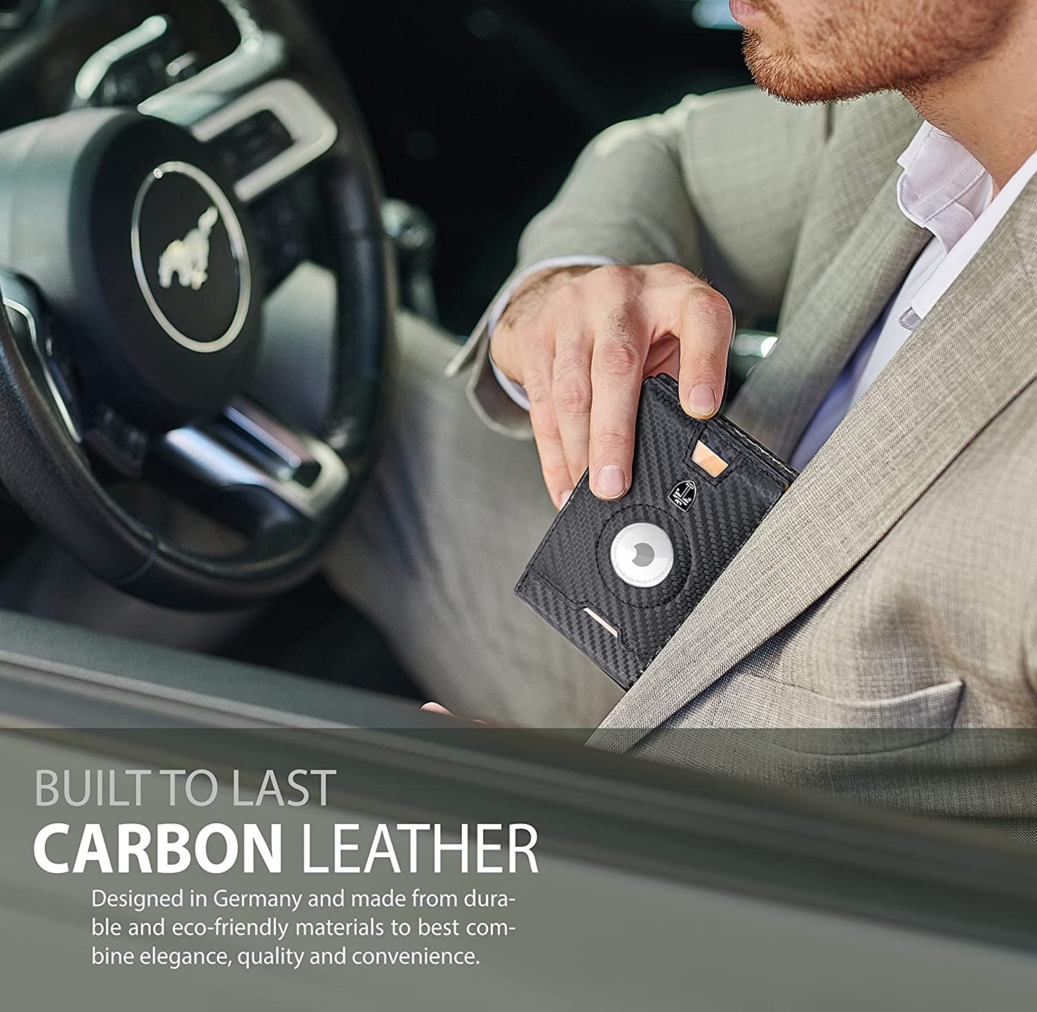 TRAVANDO Airtag* Wallet Mens Wallet with Money Clip Air Tag Wallet Card Holder RFID Blocking Bifold Gifts for Men  TRAVANDO   