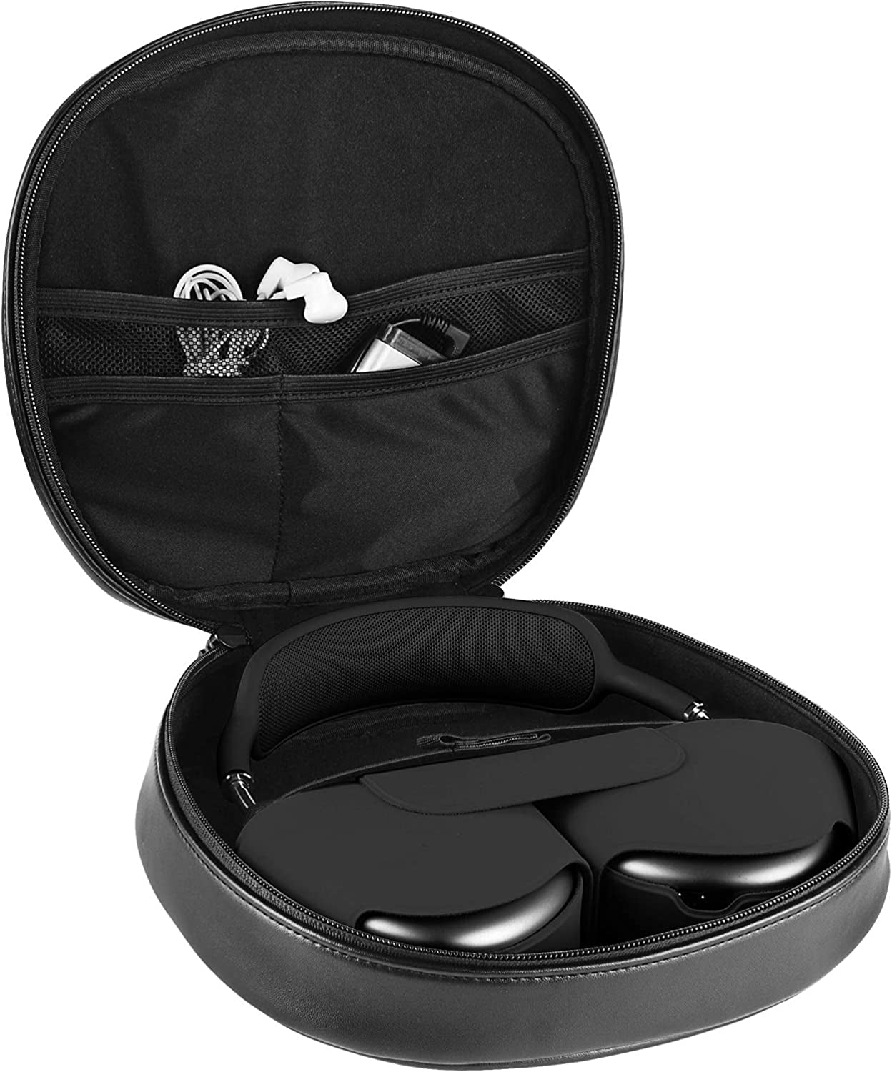 Geekria Headphones Pouch Compatible with Airpod Max Case, Replacement Protective Travel Carrying Bag with Cable Storage (Black)  Geekria   