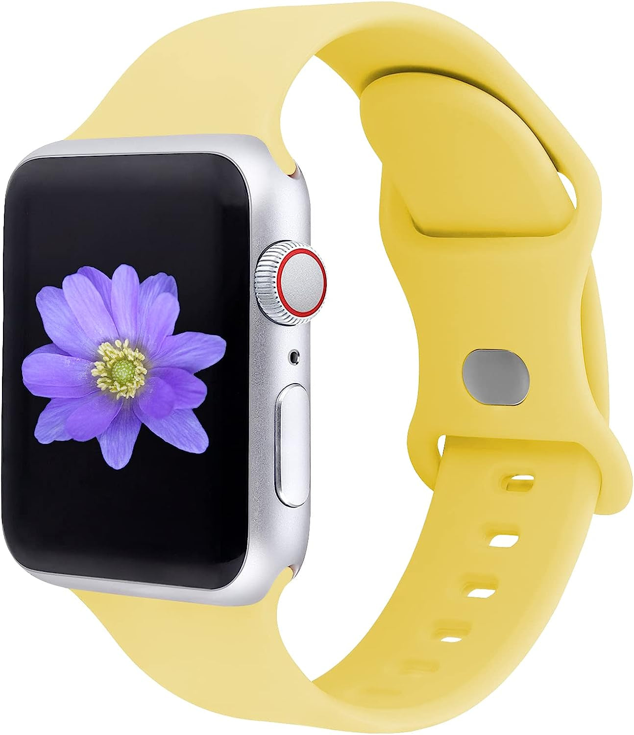 Cindgress Sport Bands Compatible with 42Mm 44Mm 45Mm 41Mm 38Mm 40Mm Apple Watch Bands for Women Men,Compatible with Soft Silicone Apple Watch Series 6 Bands for Women Men Series SE 8 7 6 5 4 3 2 1 Pack  Cindgress Ginger Yellow 38mm/40mm/41mm M/L 