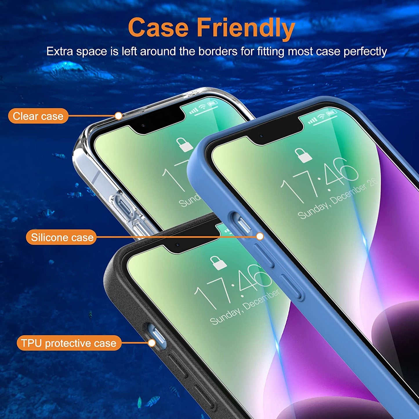 Degeyoyo Tempered Glass Screen Protector Compatible with Iphone 14/13/Iphone 13 Pro 6.1 Inch, Iphone 14/13/Iphone 13 Pro Screen Protector, Ultra HD, Case Friendly, Easy Install [3 Pack]  Degeyoyo   