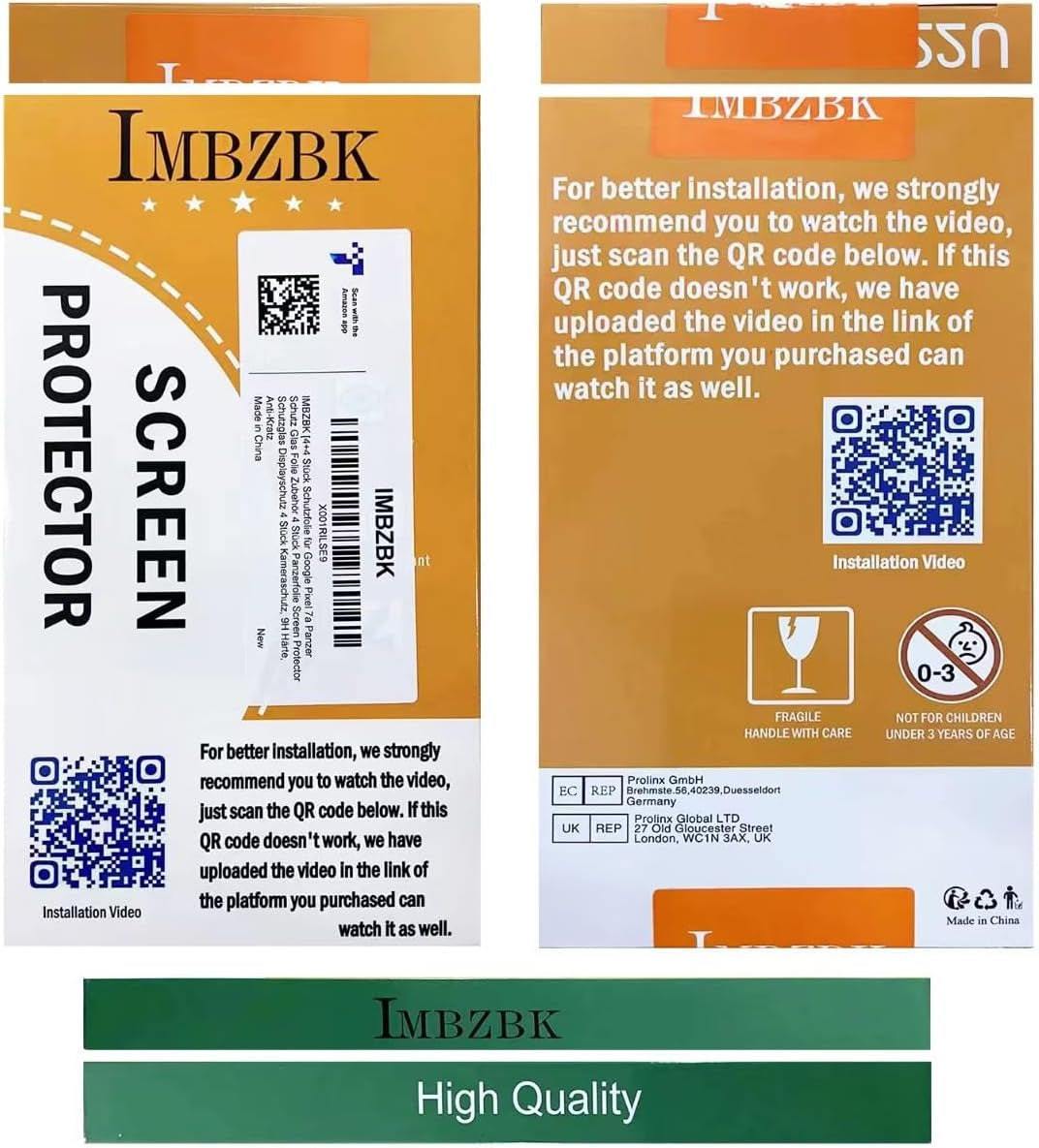 IMBZBK [3+3 Pack for Samsung Galaxy S22 Ultra 5G Screen Protector [Not Glass], 3 Pack Flexible TPU Film with 3 Pack Tempered Glass Camera Lens Protector, Fingerprint Suitable, Case Friendly  IMBZBK   