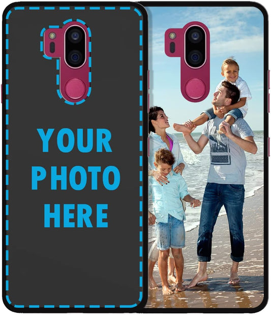 Picturetify Design Your Own Cover for LG G7 Thinq,Personalized Photo Case Custom Phone Case Slim Soft Shockproof Anti-Scratch Protective Phone Case Customized Gift Birthday Xmas Black  Picturetify   