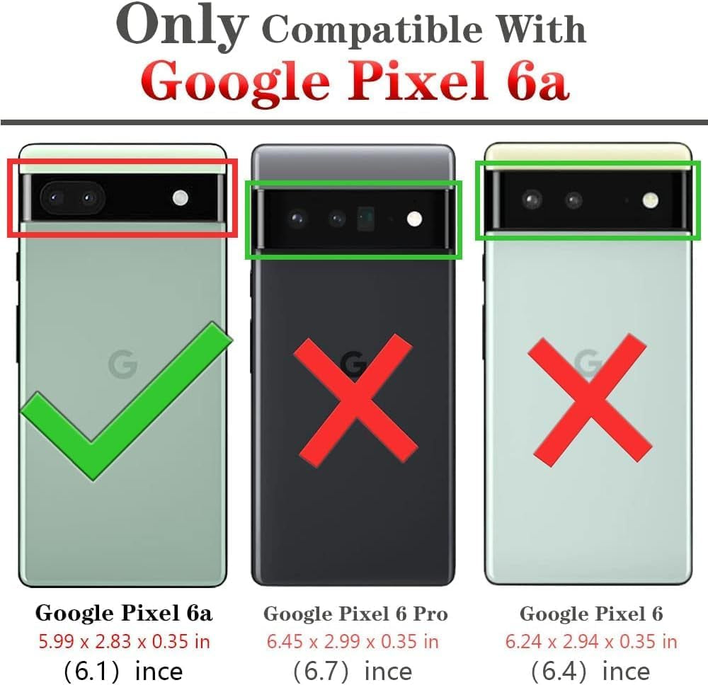 For Pixel 6A Case, Google Pixel 6A Case with HD Screen Protector, 360°Military Grade Rotatable Kickstand (Heavy Duty) Shockproof Protective Cases for Pixel 6A Case (Blue)  HNHYGETE   