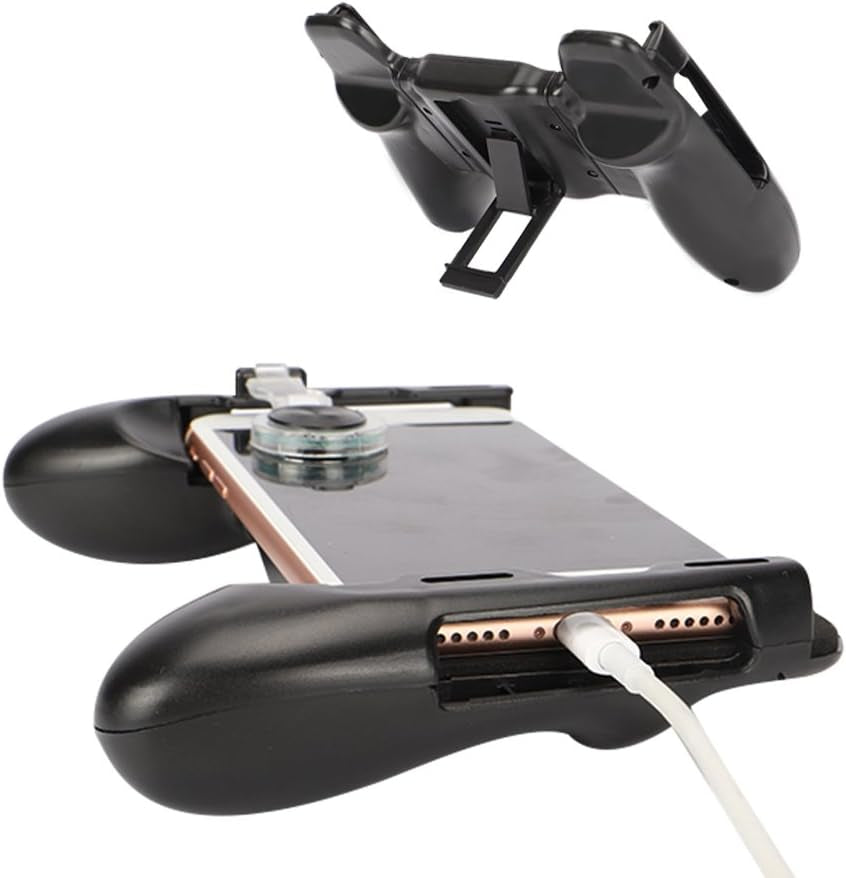 NBHOLDER Mobile PUBG Joystick Controller Grip Case for Smartphones, Mobile Phone Gaming Grip with Joystick, Controller Holder Stand Joypad with Ergonomic Design (Black)  NBHOLDER   