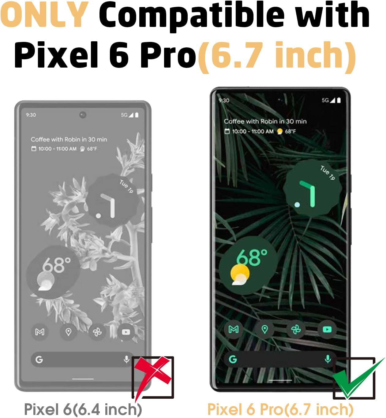 ABITKU Compatible with Google Pixel 6 Pro Case, Slim Silicone Gel Rubber Case Cover (With Microfiber Lining) Full Body Shockproof Design for Google Pixel 6 Pro - 6.7 Inch 2021 (Black)  ABITKU   