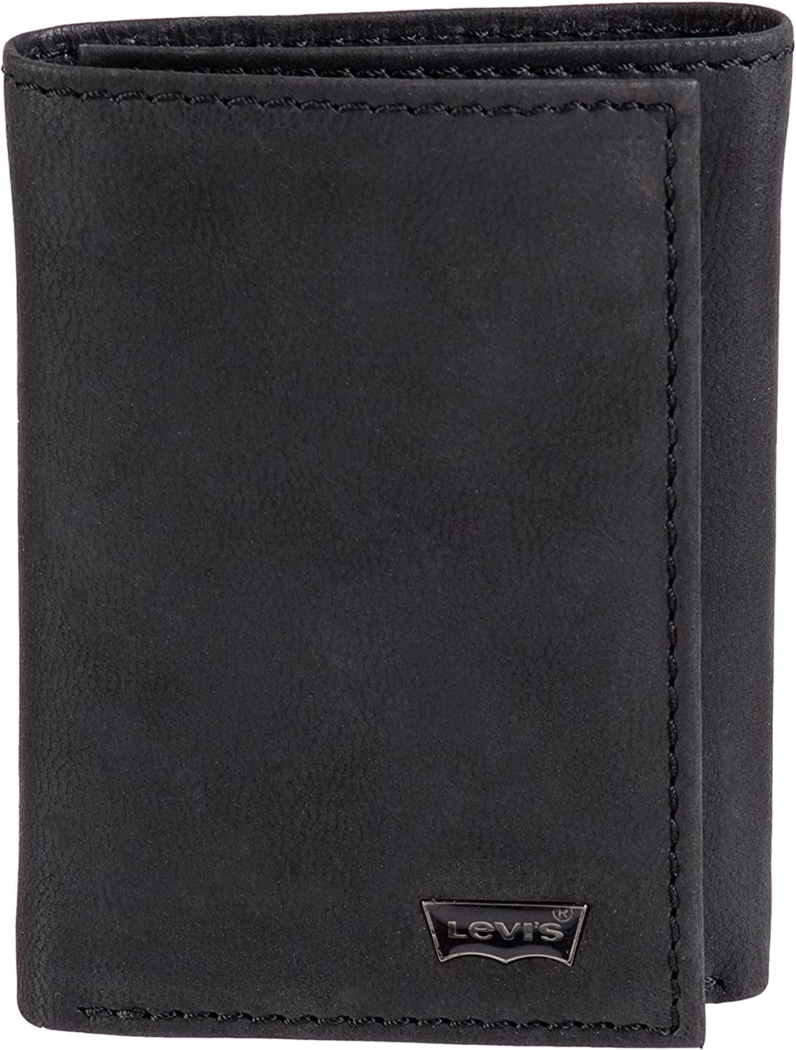 Levi'S Men'S Sleek and Slim Trifold Minimalist Wallet  Levi's Andrew Black One Size 