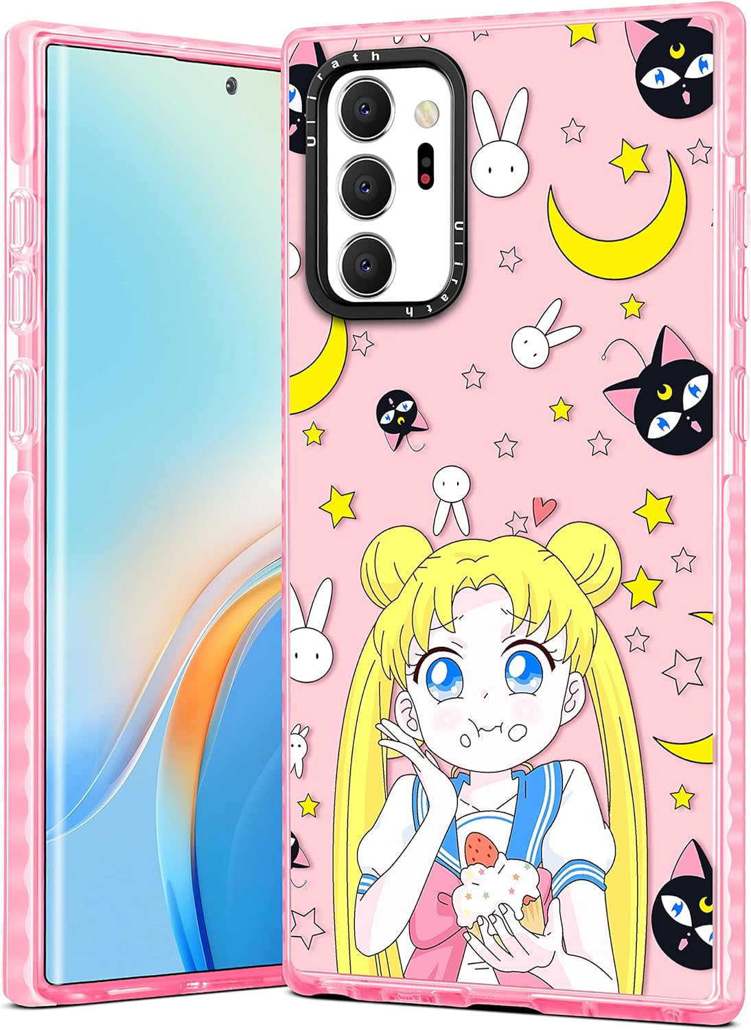 Ulirath for Samsung Galaxy Note 20 Ultra 6.9" Case Cartoon Dont Touch My Phone Designer Pattern Cover Cool Funny for Girly Girls Kids Boys Bumper Soft Protective Phone Cases for Galaxy Note 20 Ultra  Ulirath For Samsung Galaxy Note 20 Ultra-Pink Salor  