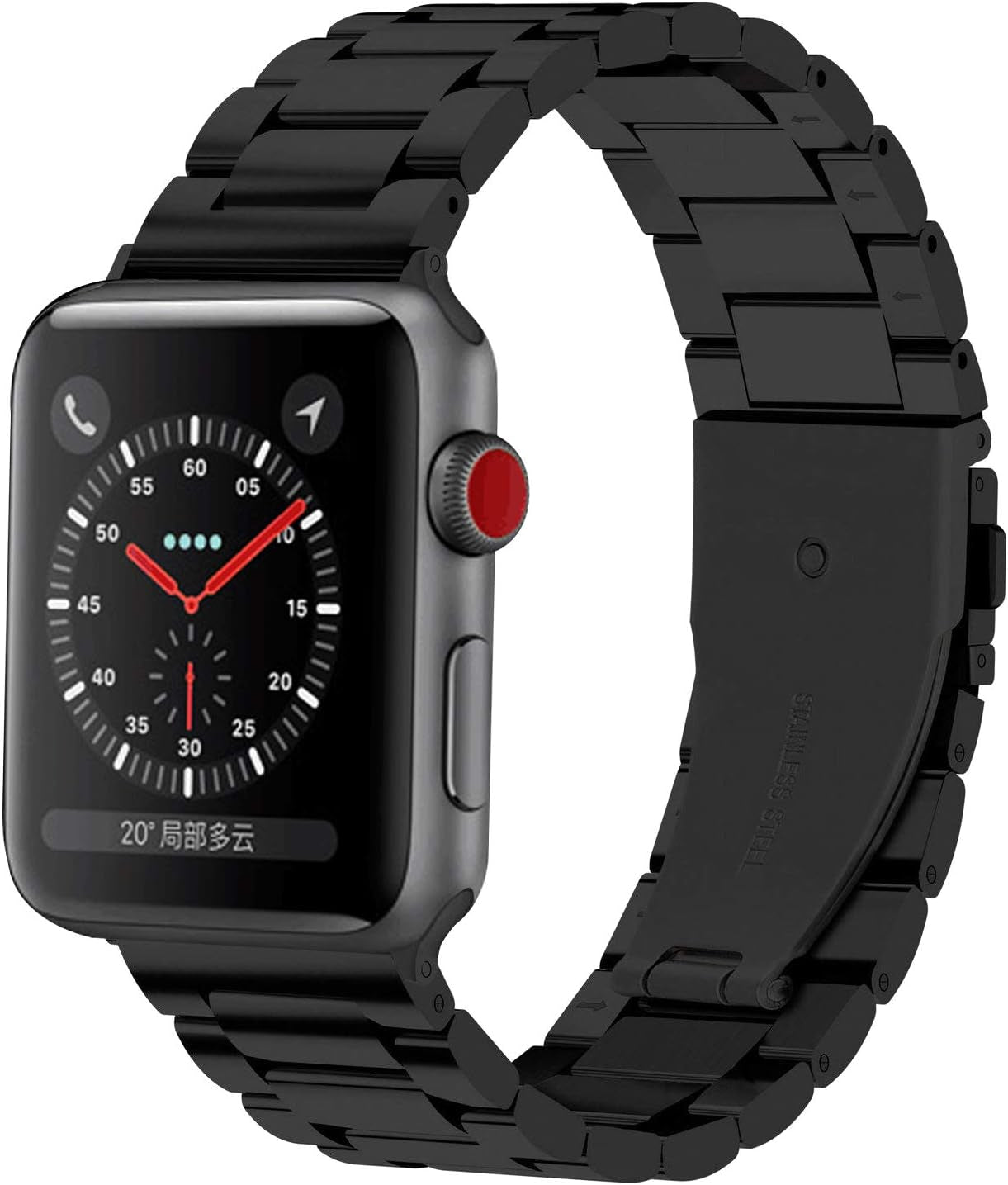 LINKWOW Compatible with Apple Watch Band 45Mm 42Mm 44Mm 49Mm 38Mm 40Mm 41Mm, Dressy Cute Resin Strap Bracelet Iphone Watch Band for Series Ultra/8/7/6/5/4/3/2/1/Se/Se2 Women Men  LINKWOW sz-black 42/44/45/49mm 