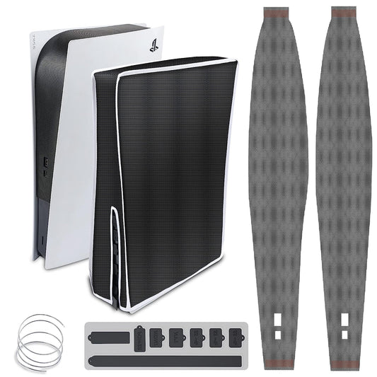 STORAGBT Dust Cover for PS5 - Dust-Proof Bundle for PS5 , with PS5 Dust Cover ,Dust Filters for the Disk /Digital Version of PS5, and Silicone Plugs for the Port.(Black)  STORAGBT   