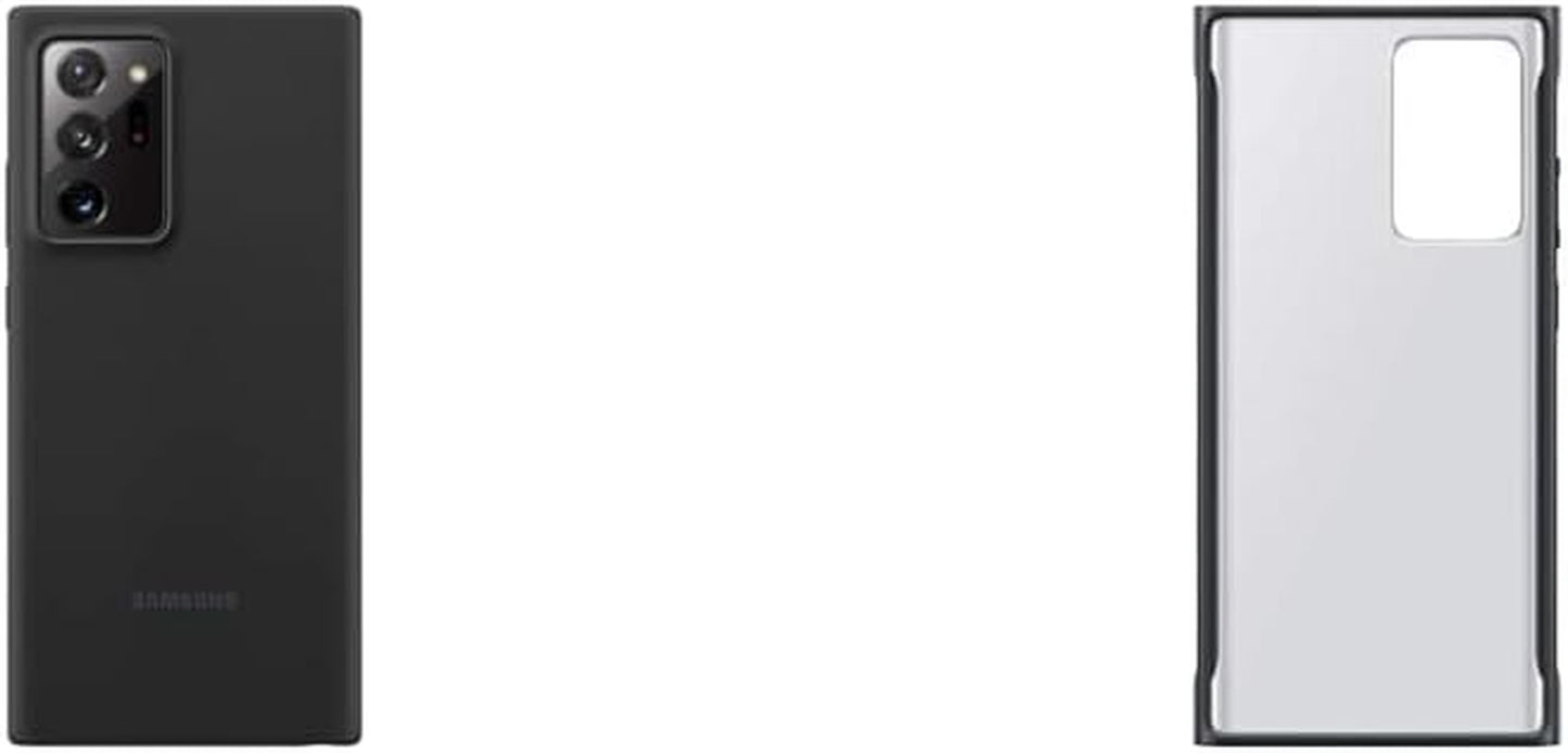 SAMSUNG Galaxy Note20 Ultra 5G Case, Silicone Back Protective Cover - Brown (US Version) (EF-PN985TAEGUS)  Samsung Black Case + Samsung Note 20 Case 