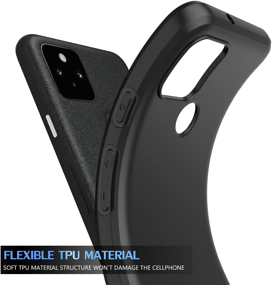 Puxicu Case for Google Pixel 4A 5G, Slim Design Matte Soft TPU Protective Cover - Black  Puxicu   